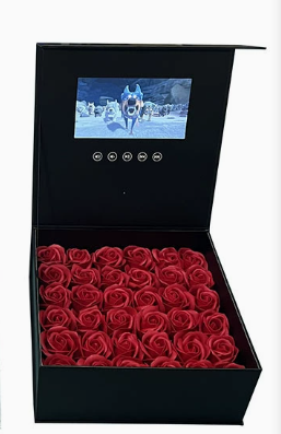 7-Inch LCD Video Box with Marble Design Gift Box