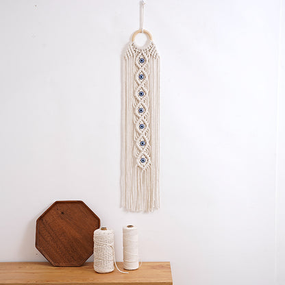 Handcrafted Cotton Rope Tapestry - Evil Eye Wall Home Decor