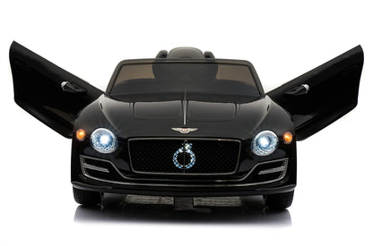 Rock Wheels Licensed Bentley EXP12 Kids Ride on Toy Car 12V Battery Powered Children Electric 4 Wheels w/Parent Remote Control Foot Pedal 2 Speeds Music Aux LED Headlights (Black)