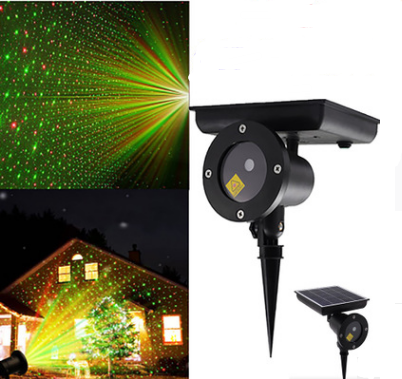 Solar power Laser Light for Lawn - Red and Green