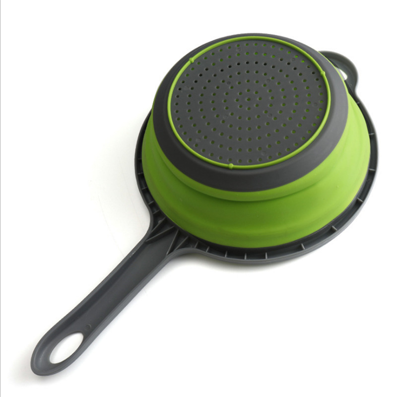 Foldable Silicone Colander with Handles - Kitchen Gadget