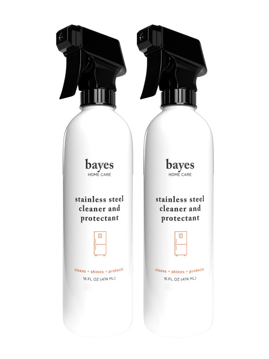 Bayes High-Performance Stainless Steel Cleaner Spray Polish and Protectant - Stainless Steel Refrigerator Cleaner - Indoor & Outdoor Stainless Cleaner - Stainless Steel Sink Cleaner 16oz