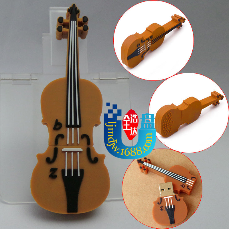Cartoon 64GB USB Drive - Violin, Guitar, Microphone