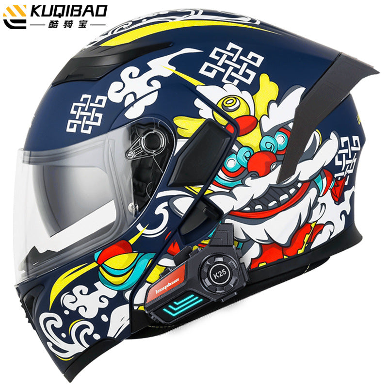 Cool Ride Anti-Fog Dual Lens Bluetooth Motorcycle Helmet