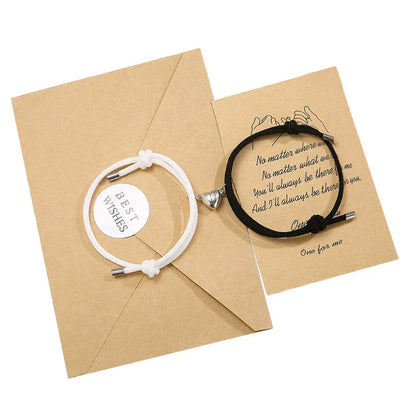 Alloy Love Magnet Suction Couple Bracelet birthday valentine romance gift