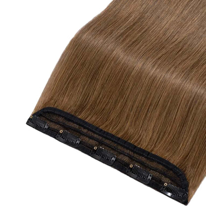 3/4 Full Head Body Wave Clip In Hair Extensions 16-26 Inch One Piece Clip In Human Hair Extensions Natural Color Clip Ins 120G