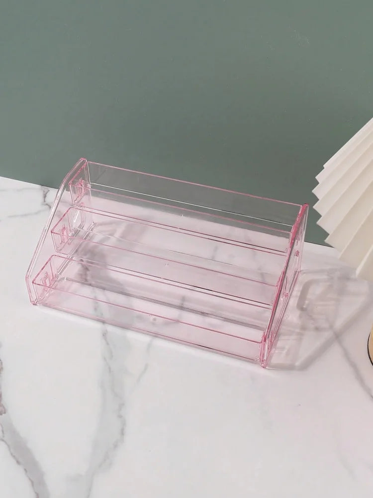 3 Layers Acrylic Nail Polish Display Rack Transparent Cosmetic Organizer Multi-layer Simple Mounting Rack Stand Holder