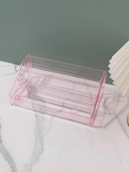 3 Layers Acrylic Nail Polish Display Rack Transparent Cosmetic Organizer Multi-layer Simple Mounting Rack Stand Holder