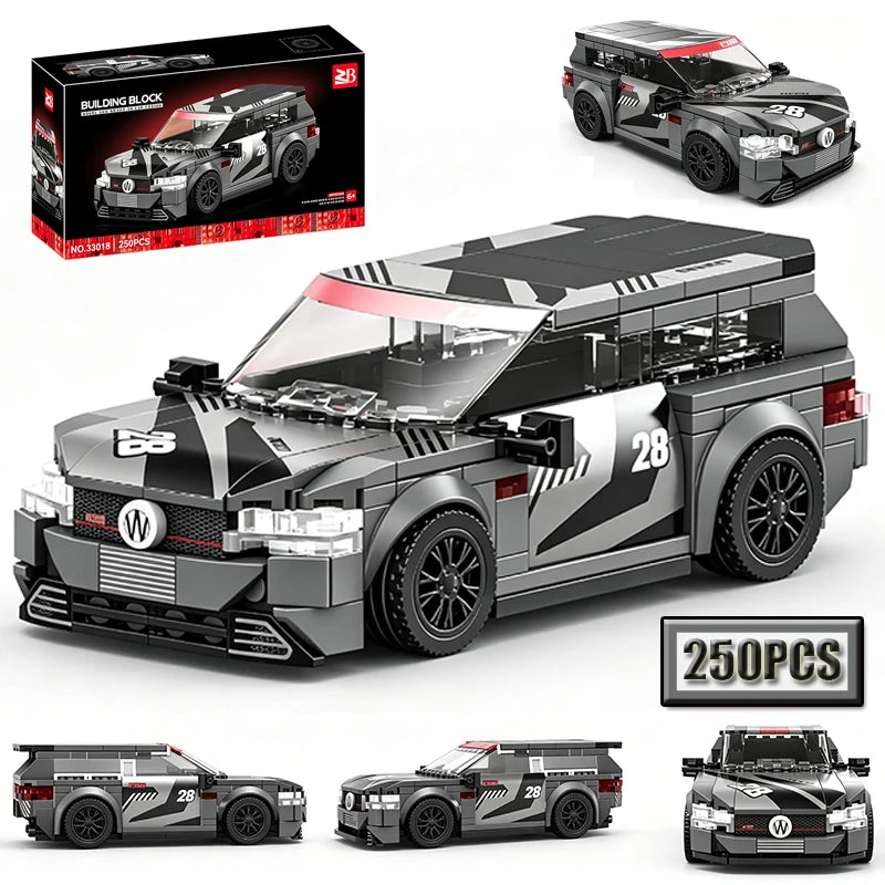 MOC Multi Style Racing Building Blocks Creative DIY Assembly Car Models Home Decor Puzzle Toy Ideal Birthday Gift