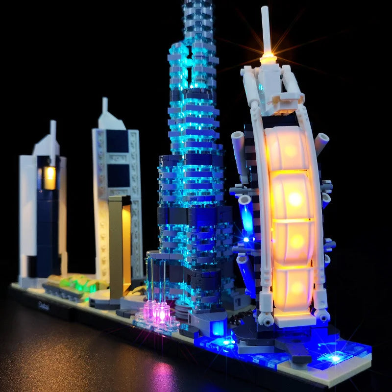 LYBMTWF Led Lighting Kit for 21052, Compatible with Architecture Dubai Building Blocks Model, Not Include The Model Set