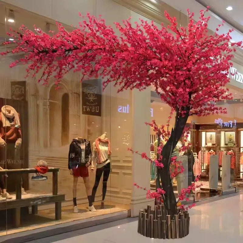Artificial Plants Peach Tree Cherry Tree Maple Tree Fake Flowers Wedding Hotel Exhibition Living Room Decoration Ornaments