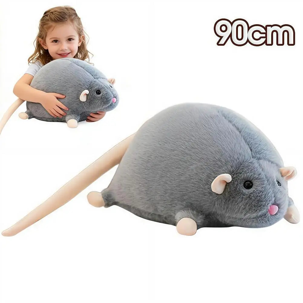 Cute 40/90cm Mouse Doll Plush Oversized Flower Branch Rat Doll Cartoon Soft Animal Figure Kids Gift Birthday Plush Animal
