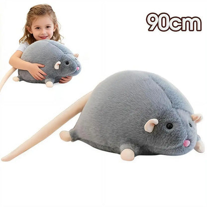 Cute 40/90cm Mouse Doll Plush Oversized Flower Branch Rat Doll Cartoon Soft Animal Figure Kids Gift Birthday Plush Animal
