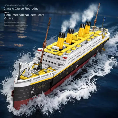 MOC Creative Titanic Semi-Mechanical Building Blocks Model Educational Desktop Decoration Bricks for Adults Gift