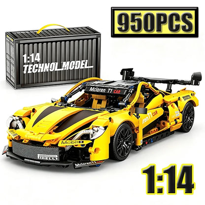 1280PCS Black Samurai Remote Control Sports Car Model DIY Building Blocks Racing Puzzle Toy Ornament for Boys' Birthday Gift