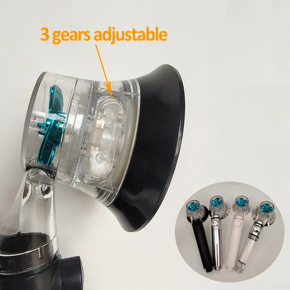 New Design Propeller Bathroom Shower Head High Pressure Water Saving With Adjustable Button Built-in Filter Handheld Shower Head