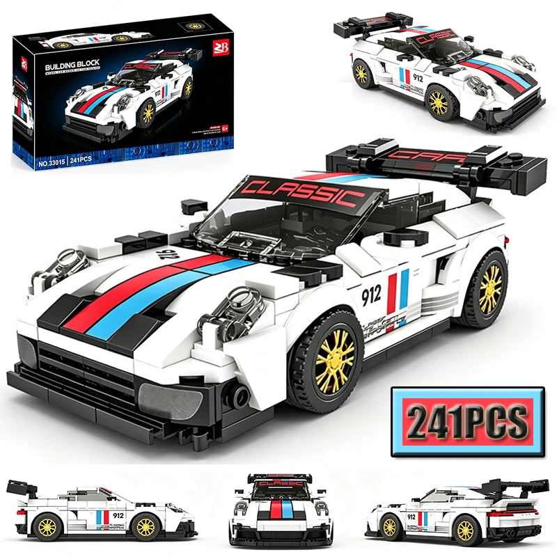 MOC Multi Style Racing Building Blocks Creative DIY Assembly Car Models Home Decor Puzzle Toy Ideal Birthday Gift