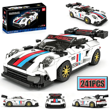 MOC Multi Style Racing Building Blocks Creative DIY Assembly Car Models Home Decor Puzzle Toy Ideal Birthday Gift