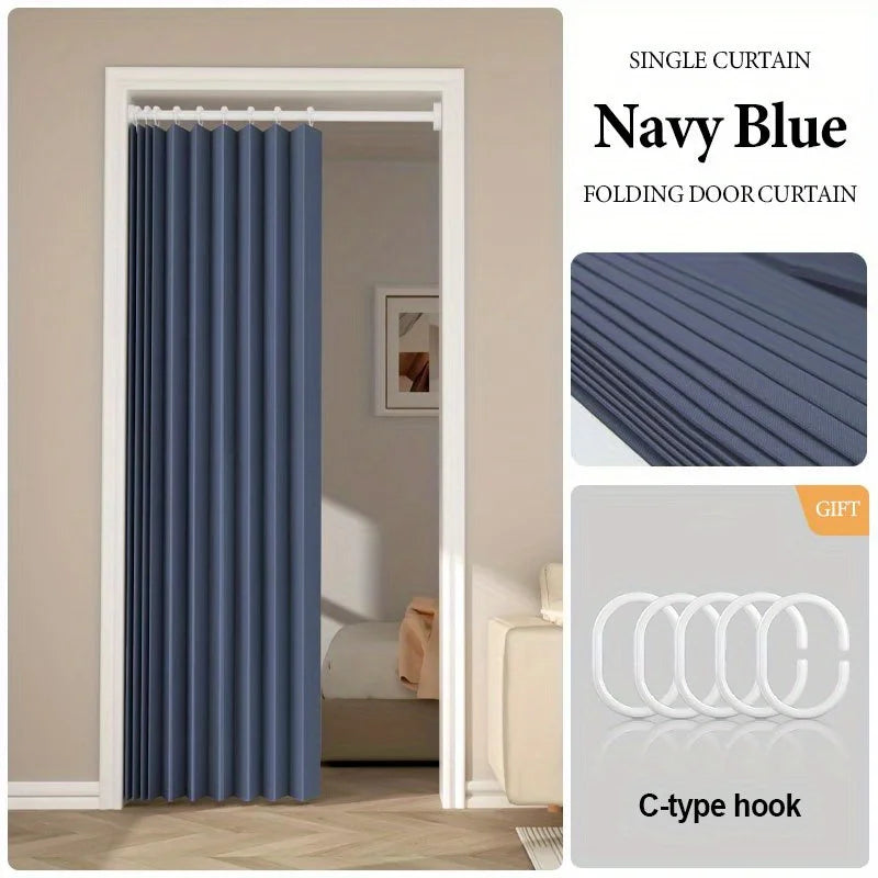 Room Divider Curtain for Kitchen and Balcony, Folding Privacy Panel with Soft Drape and Modern Home Style