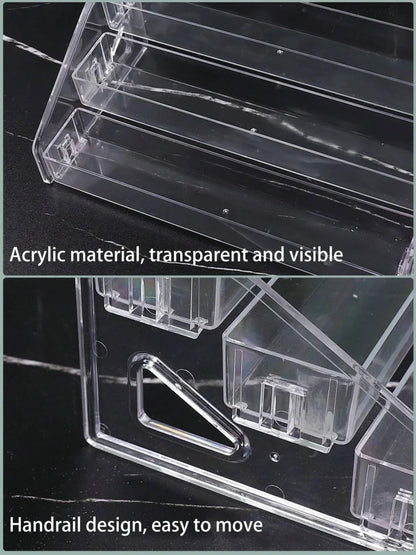 3 Layers Acrylic Nail Polish Display Rack Transparent Cosmetic Organizer Multi-layer Simple Mounting Rack Stand Holder