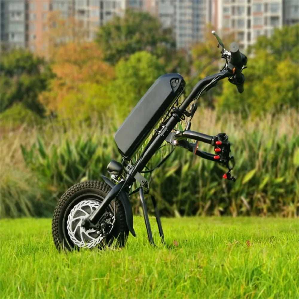 Elesmart 12 Inch Electric Handcycle Tractor Conversion Kit 36V 250/350/500W Wheelchair Attachment for Disability Aid