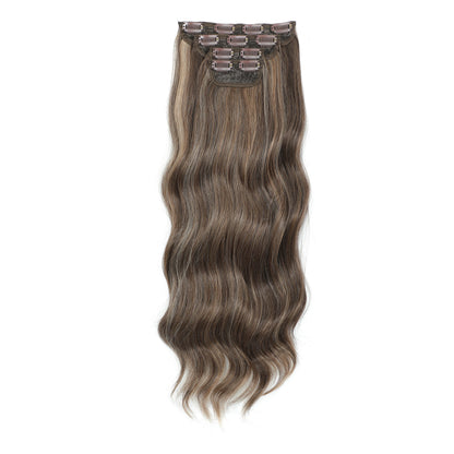 24Inches 220Grams Body Wave Clips In Piano Blond 27/613 M888 Bio Protain High Temperature Synthetic Hair Extensions 4Pcs/Lot