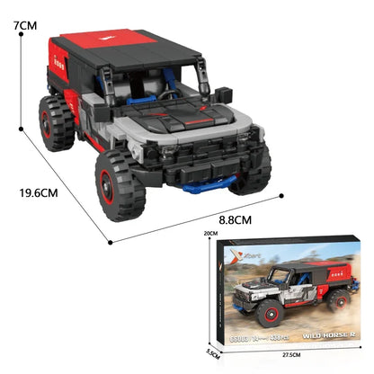 438PCS Off Road Rally Car Building Blocks City SUV Racing Vehicle Model MOC Bricks Educational Puzzle DIY Toys Holiday Gifts