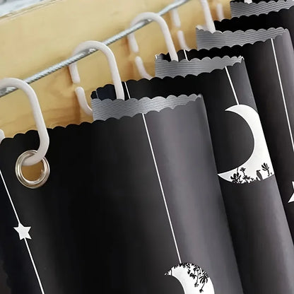 1 Bedroom Bed Curtain - Blackout, Star Patterned Room Partition, Lightweight Fabric, Perfect for Families and Dormitories