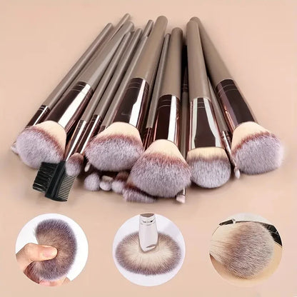 3-20Pcs Premium Makeup Brushes Set Soft Fluffy Beauty Cosmetic Foundation Makeup Brush Eyeshadow Blush Kabuki Make Up Tools