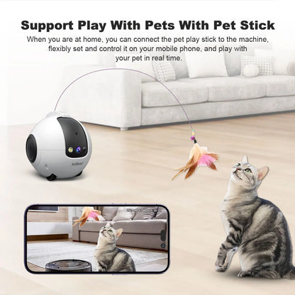HD Wifi Camera 360° Pet Robot Toys Interactive Pets Camera 1080P Full Move Freely 2-Way Audio APP Remote Control Long Standby