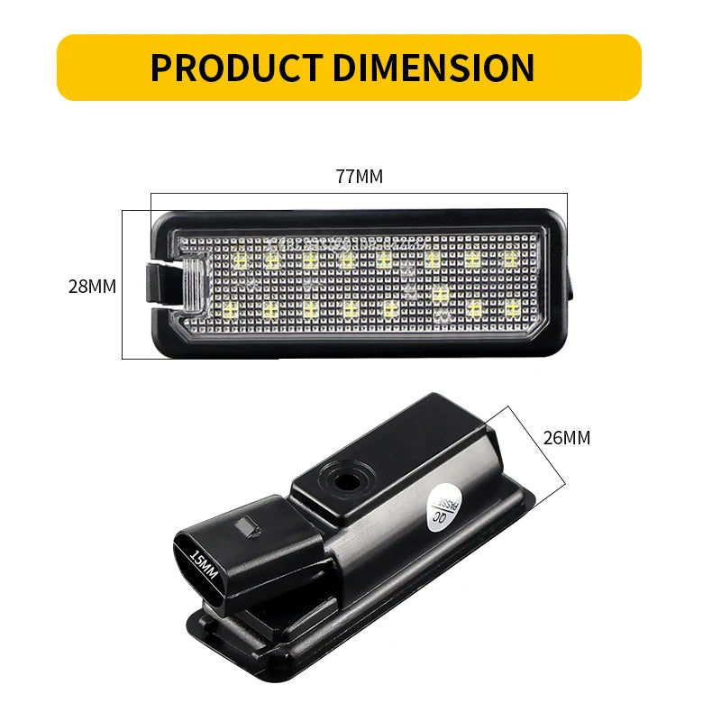 LED Number Car License Plate Light Lamp For Porsche Boxster 987 981 982 Spyder Cayenne 958 92A 911 Carrera 991 996 997 Turbo 980