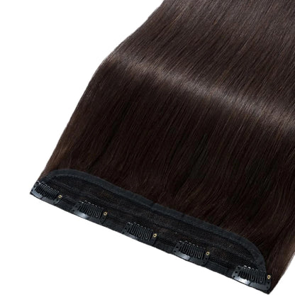 3/4 Full Head Body Wave Clip In Hair Extensions 16-26 Inch One Piece Clip In Human Hair Extensions Natural Color Clip Ins 120G