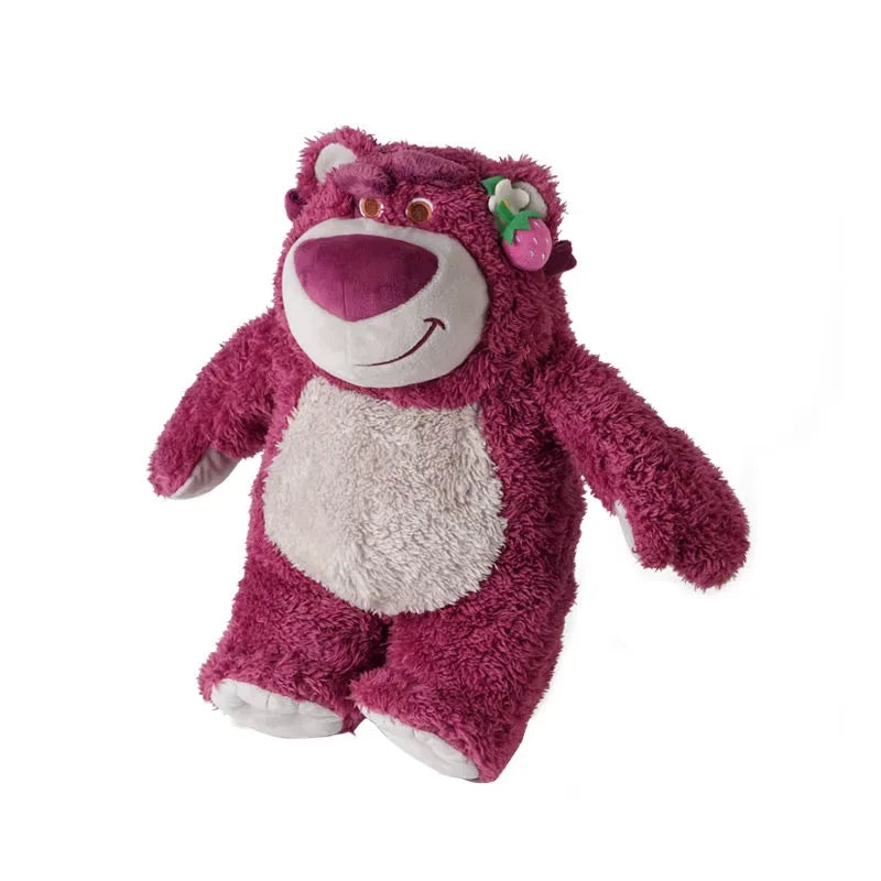 In Stock Original Potdemiel Disney Lotso Strawberry Bear Plush Backpack Cartoon Stuffed Doll Bag Cute Collectible Birthday Gift