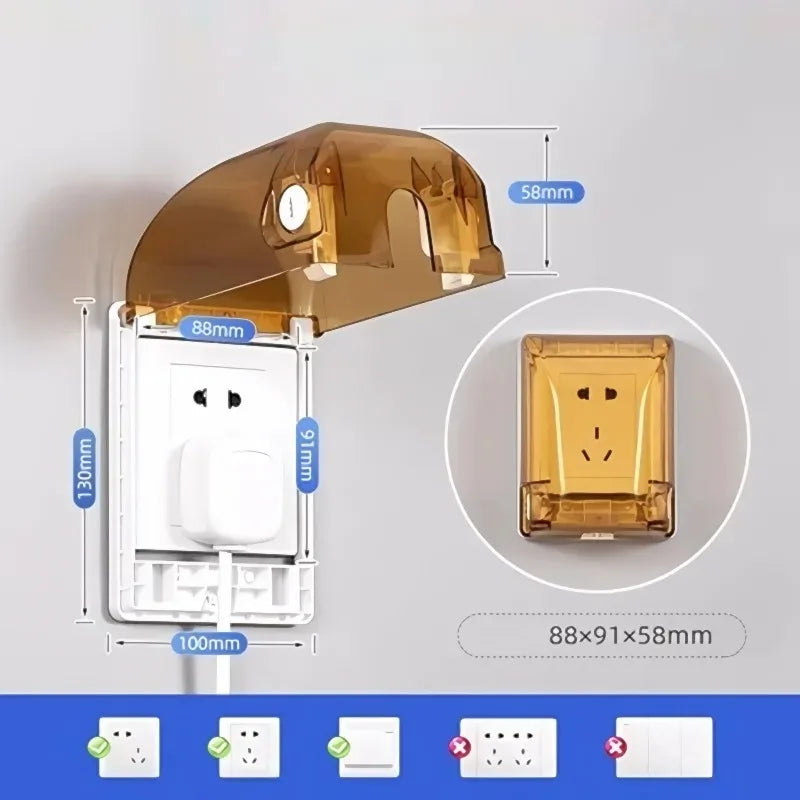 Socket Protection Cover Baby Proof Super Hard Protective Case for Interior Electrical Outlets Light Switch Kids Safe Cover Box