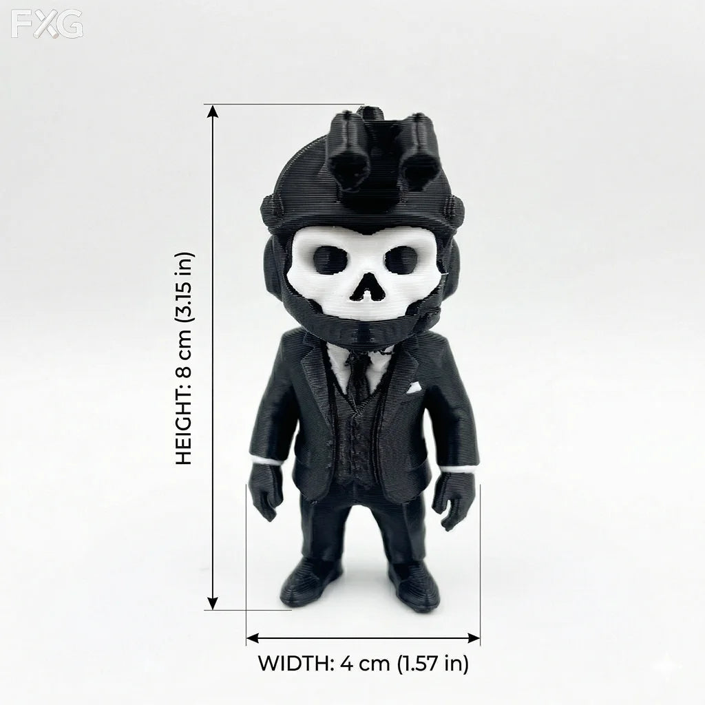 The Tactical Gentleman Figurine Ornament, Suit Tactical Style Desk Decor Accent, Suit Skull Tactical Soldier Sculpture