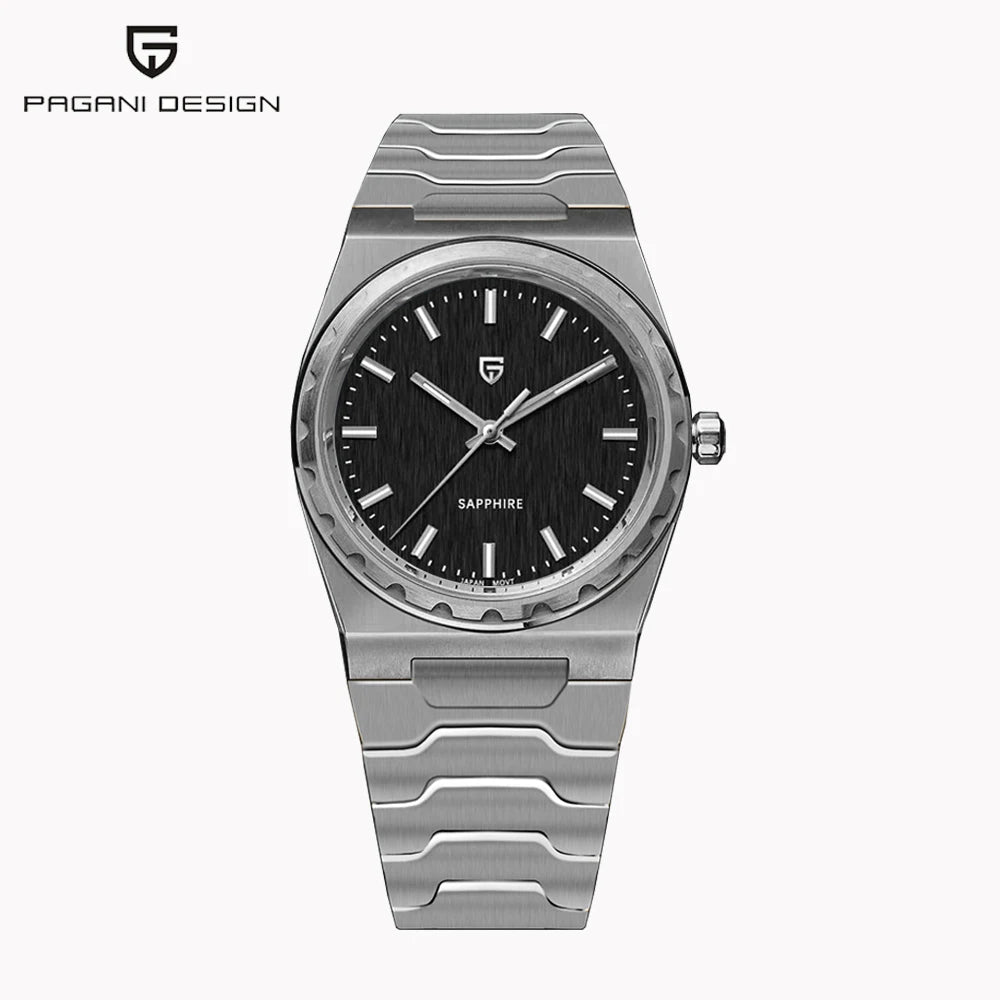 PAGANI DESIGN V2 Version 37mm Man Quartz Watch VJ21 Sapphire Stainless Steel Waterproof 10bar Thin 7mm Luminous C3 Reloj Hombre