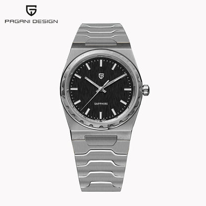 PAGANI DESIGN V2 Version 37mm Man Quartz Watch VJ21 Sapphire Stainless Steel Waterproof 10bar Thin 7mm Luminous C3 Reloj Hombre