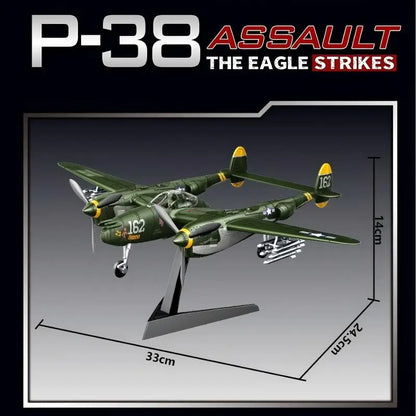 1:48 Military Airplane Assembly Model Lockheed P-38J Lightning Scale Model Kit Decorative Supplies Holiday Gifts