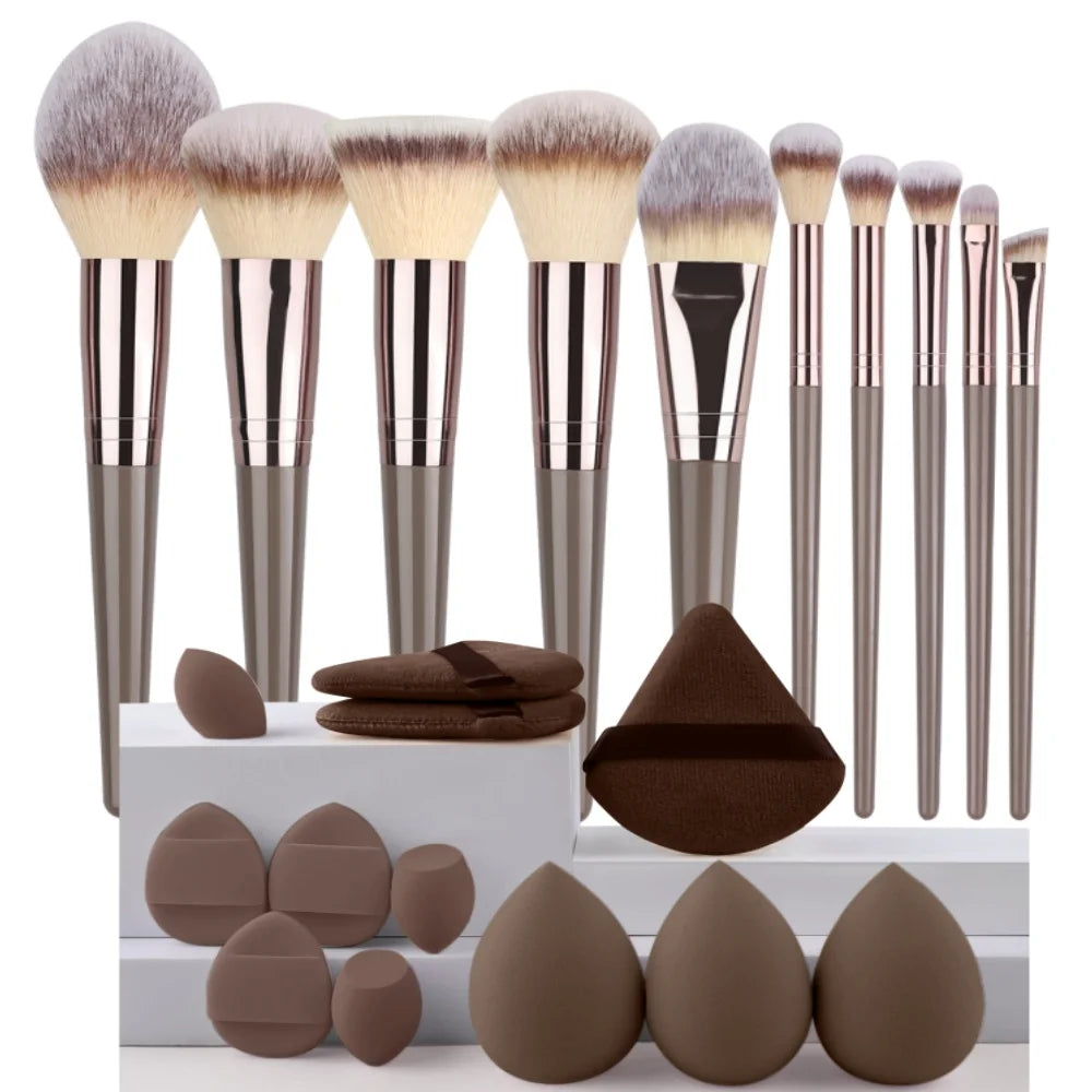 3-20Pcs Premium Makeup Brushes Set Soft Fluffy Beauty Cosmetic Foundation Makeup Brush Eyeshadow Blush Kabuki Make Up Tools