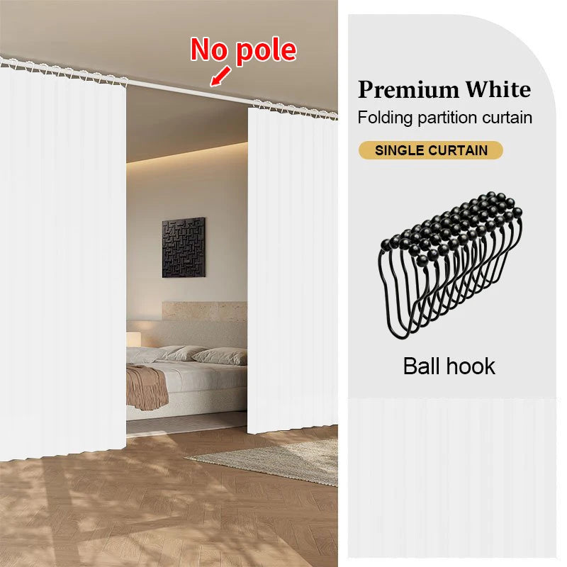 Living Room Bedroom Divider Curtain, Privacy Partition Panel for Closet, Doorway and Office Corner Space Decor