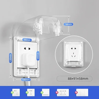 Socket Protection Cover Baby Proof Super Hard Protective Case for Interior Electrical Outlets Light Switch Kids Safe Cover Box