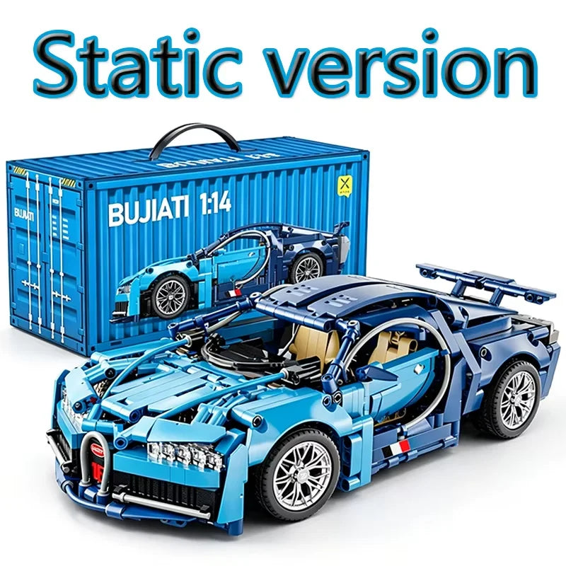 1280PCS Black Samurai Remote Control Sports Car Model DIY Building Blocks Racing Puzzle Toy Ornament for Boys' Birthday Gift