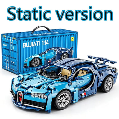 1280PCS Black Samurai Remote Control Sports Car Model DIY Building Blocks Racing Puzzle Toy Ornament for Boys' Birthday Gift