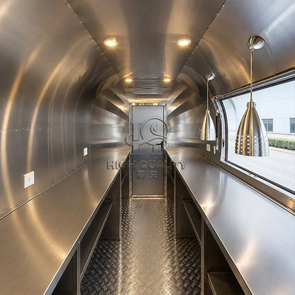 Custom Mobile Food Van Trailer Pizza Burger Hot Dog Fries Ice Cream Coffee CE Certificate Concession Cart