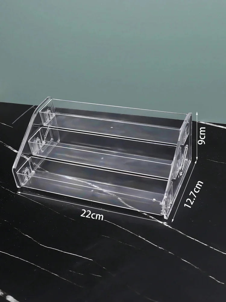 3 Layers Acrylic Nail Polish Display Rack Transparent Cosmetic Organizer Multi-layer Simple Mounting Rack Stand Holder