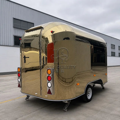 Custom Mobile Food Van Trailer Pizza Burger Hot Dog Fries Ice Cream Coffee CE Certificate Concession Cart