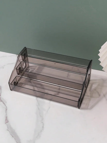 3 Layers Acrylic Nail Polish Display Rack Transparent Cosmetic Organizer Multi-layer Simple Mounting Rack Stand Holder