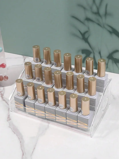 3 Layers Acrylic Nail Polish Display Rack Transparent Cosmetic Organizer Multi-layer Simple Mounting Rack Stand Holder