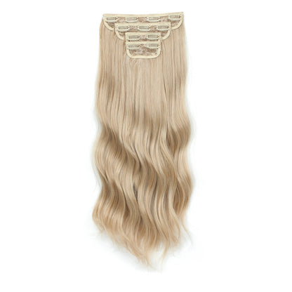 24Inches 220Grams Body Wave Clips In Piano Blond 27/613 M888 Bio Protain High Temperature Synthetic Hair Extensions 4Pcs/Lot