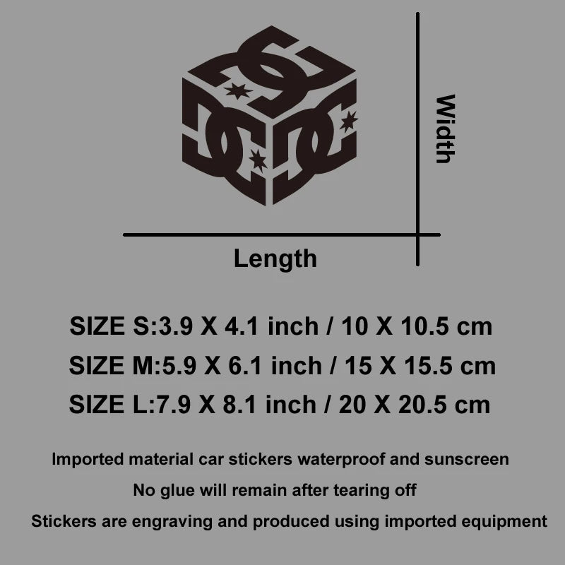 Holographic Geometric Cube Vehicle Body & Window Stickers - Unique Decal to Make Your Car Stand Out with a Modern, Artistic Touc